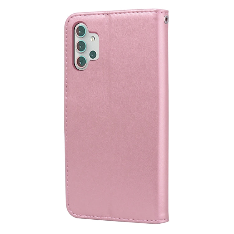 For Samsung Galaxy A32 5G Rose Embossed Horizontal Flip PU Leather Case with Holder & Card Slots & Wallet