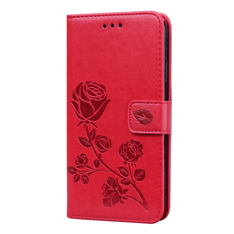 For Samsung Galaxy A32 5G Rose Embossed Horizontal Flip PU Leather Case with Holder & Card Slots & Wallet