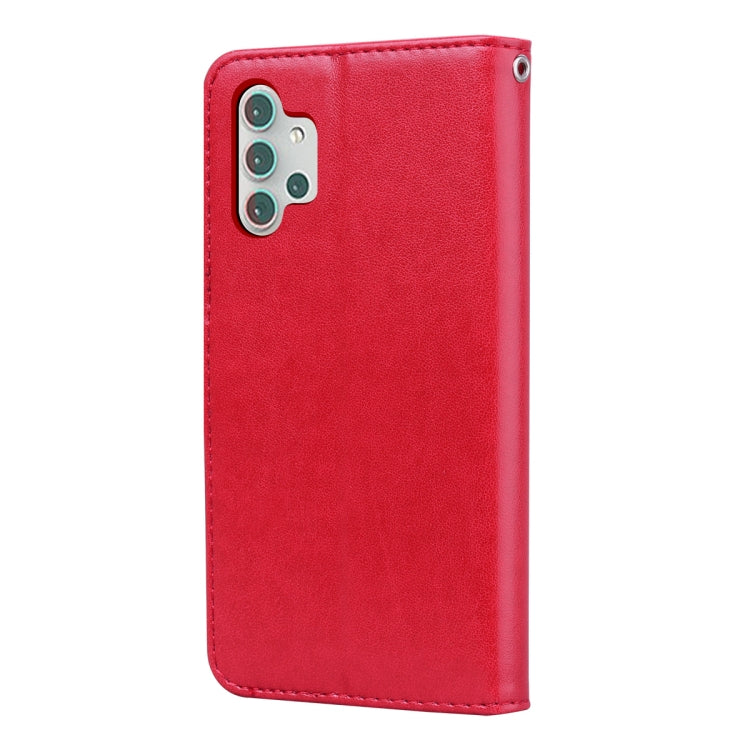 For Samsung Galaxy A32 5G Rose Embossed Horizontal Flip PU Leather Case with Holder & Card Slots & Wallet