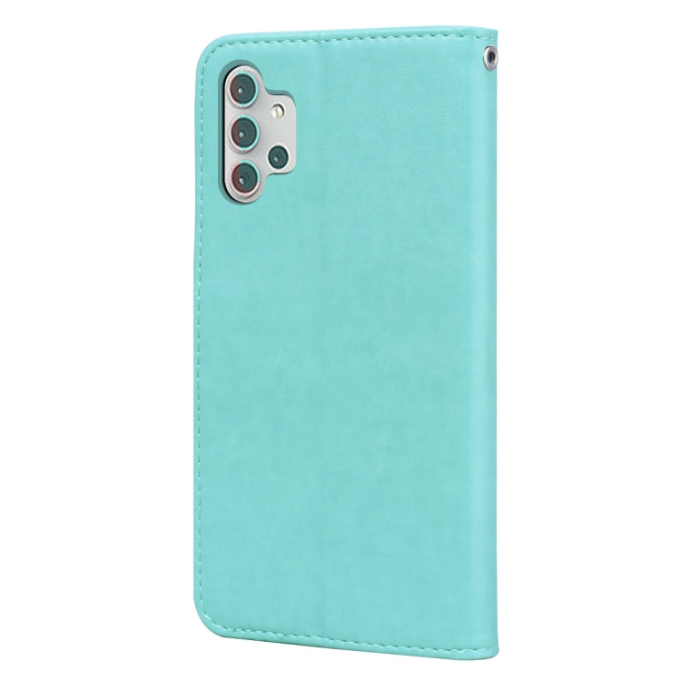 For Samsung Galaxy A32 5G Rose Embossed Horizontal Flip PU Leather Case with Holder & Card Slots & Wallet