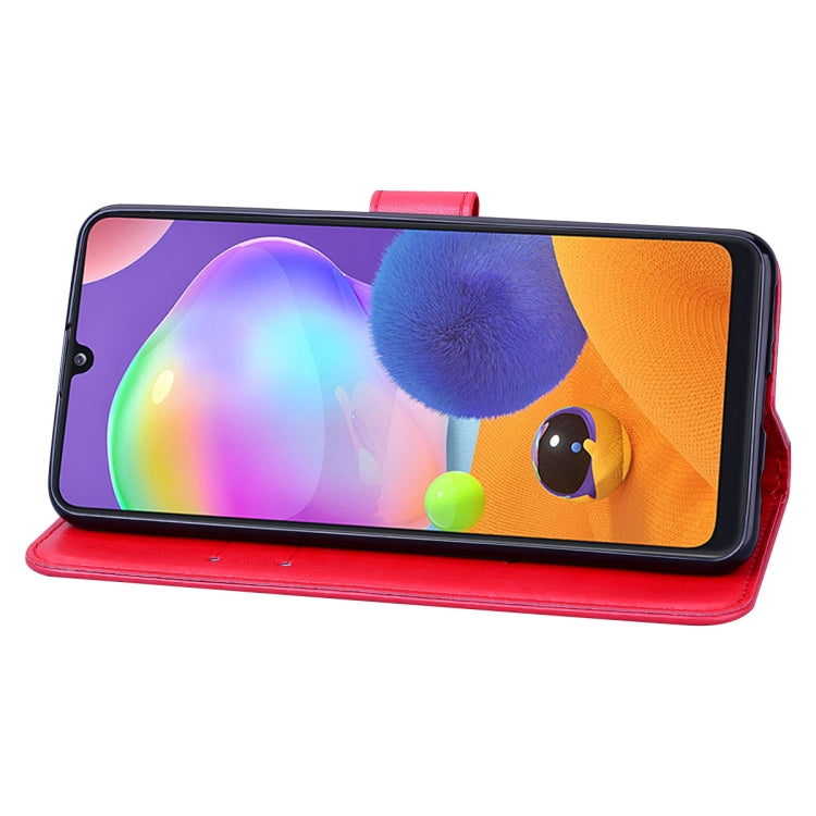 For Samsung Galaxy A42 5G Rose Embossed Horizontal Flip PU Leather Case with Holder & Card Slots & Wallet