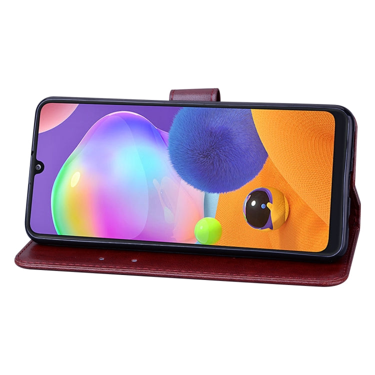 For Samsung Galaxy A42 5G Rose Embossed Horizontal Flip PU Leather Case with Holder & Card Slots & Wallet