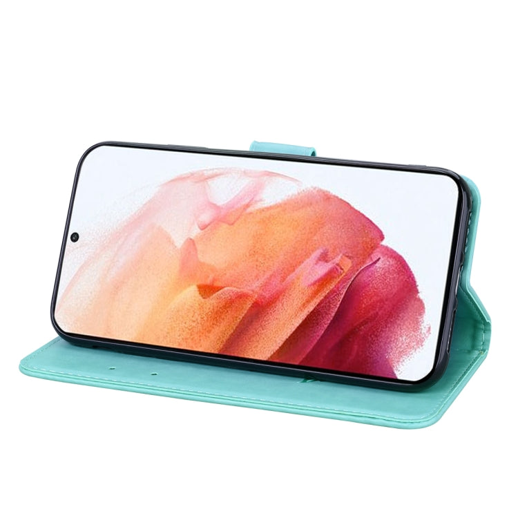 For Samsung Galaxy S21+ 5G Rose Embossed Horizontal Flip PU Leather Case with Holder & Card Slots & Wallet