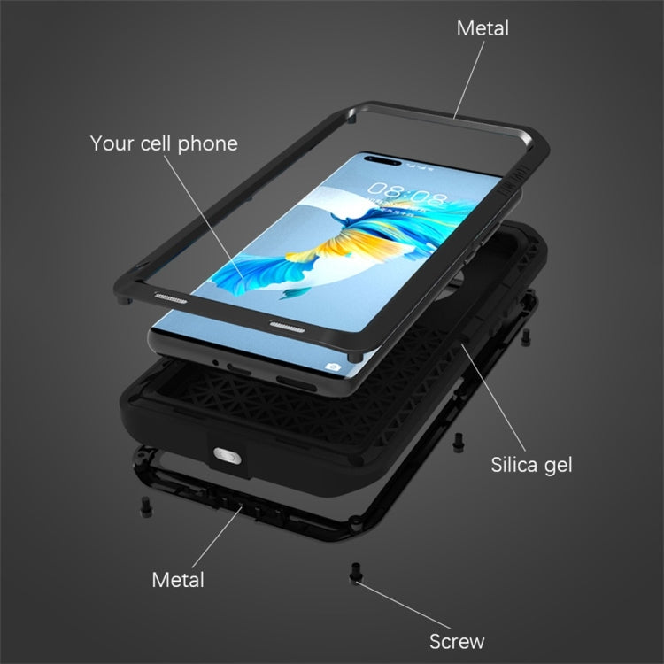 For Huawei Mate 40 LOVE MEI Metal Shockproof Waterproof Dustproof Protective Case without Glass