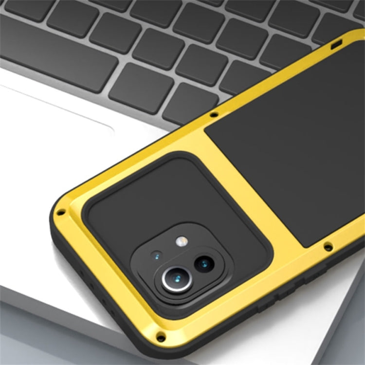 For Xiaomi Mi 11 LOVE MEI Metal Shockproof Waterproof Dustproof Protective Case without Glass