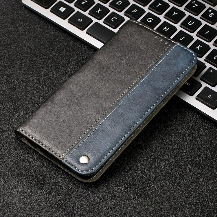 For Samsung Galaxy A02s (EU/US Version) Business Solid Color Stitching Horizontal Flip Leather Case with Holder & Card Slots