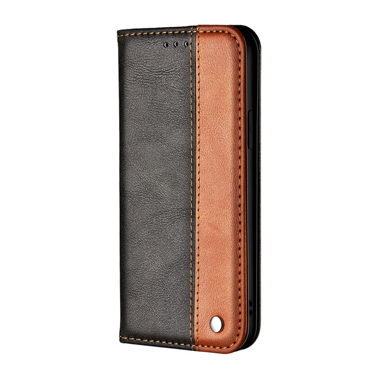 For Samsung Galaxy A02s (EU/US Version) Business Solid Color Stitching Horizontal Flip Leather Case with Holder & Card Slots
