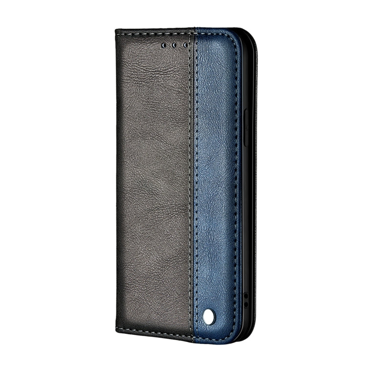 For Samsung Galaxy A12 Business Solid Color Stitching Horizontal Flip Leather Case with Holder & Card Slots