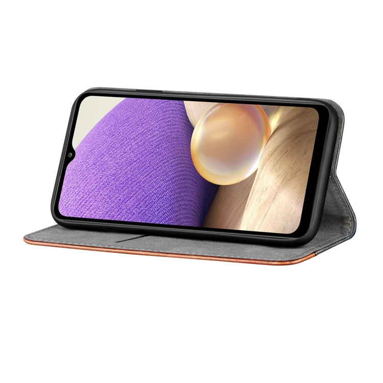 For Samsung Galaxy A32 5G Business Solid Color Stitching Horizontal Flip Leather Case with Holder & Card Slots