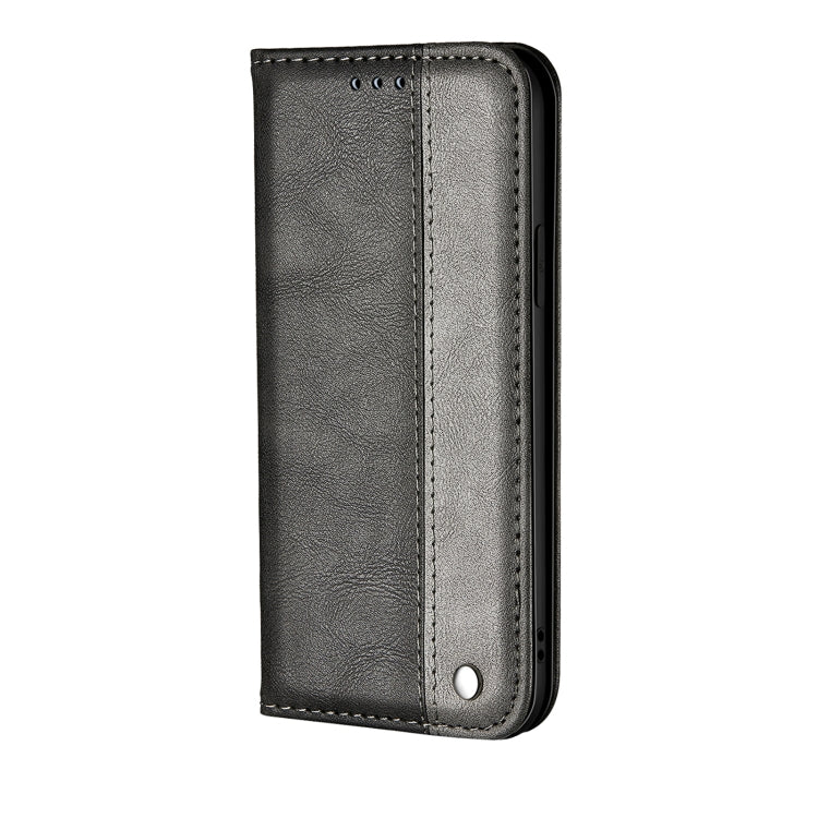 For Samsung Galaxy A52 5G / 4G Business Solid Color Stitching Horizontal Flip Leather Case with Holder & Card Slots