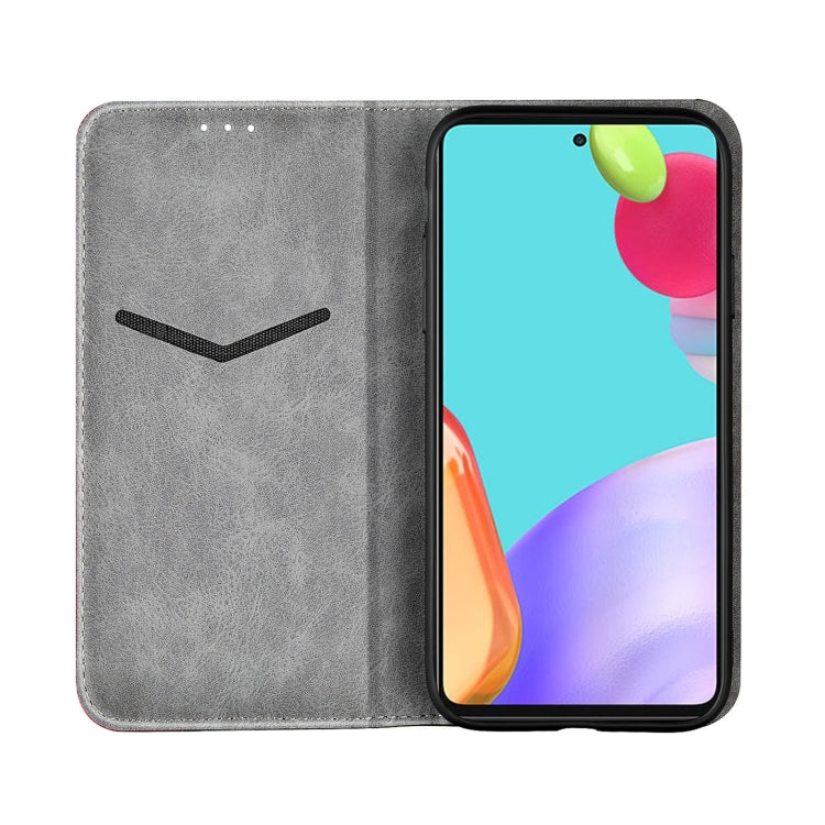 For Samsung Galaxy A52 5G / 4G Business Solid Color Stitching Horizontal Flip Leather Case with Holder & Card Slots