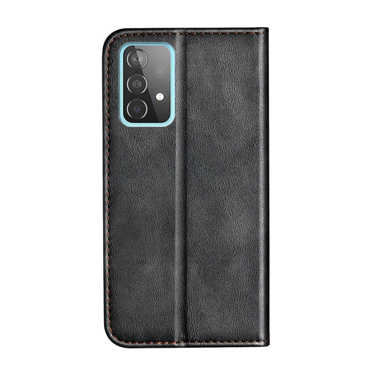 For Samsung Galaxy A52 5G / 4G Business Solid Color Stitching Horizontal Flip Leather Case with Holder & Card Slots