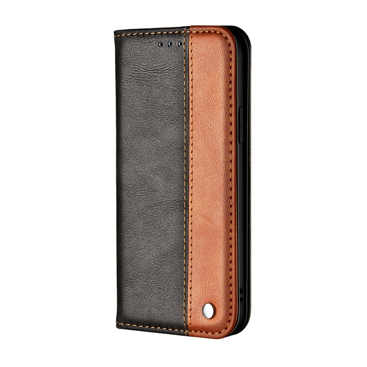 For Samsung Galaxy A52 5G / 4G Business Solid Color Stitching Horizontal Flip Leather Case with Holder & Card Slots