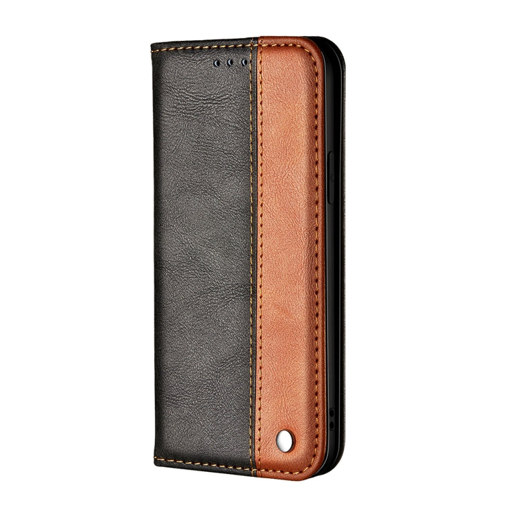 For Samsung Galaxy A72 5G / 4G Business Solid Color Stitching Horizontal Flip Leather Case with Holder & Card Slots