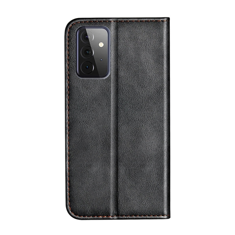 For Samsung Galaxy A72 5G / 4G Business Solid Color Stitching Horizontal Flip Leather Case with Holder & Card Slots