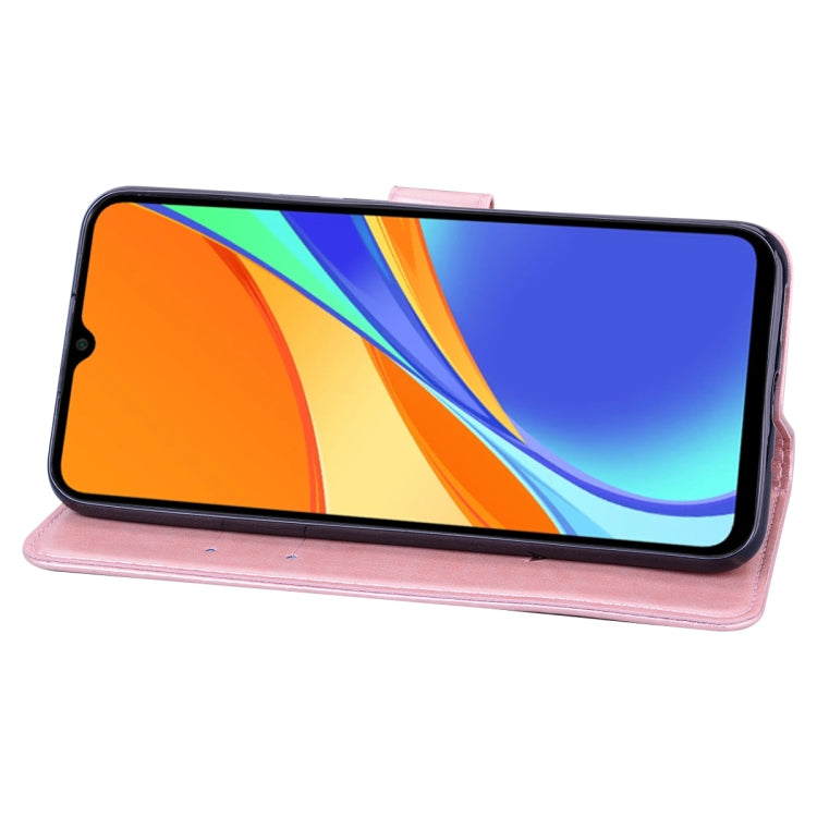 For Xiaomi Redmi 9T Rose Embossed Horizontal Flip PU Leather Case with Holder & Card Slots & Wallet