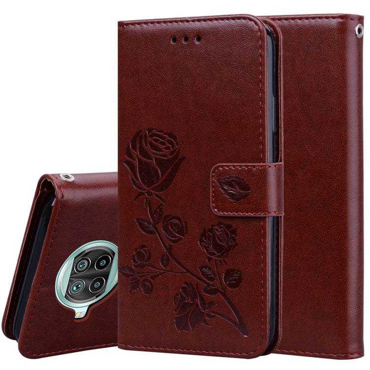 For Xiaomi Mi 10T Lite 5G Rose Embossed Horizontal Flip PU Leather Case with Holder & Card Slots & Wallet