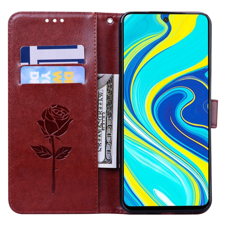 For Xiaomi Mi 10T Lite 5G Rose Embossed Horizontal Flip PU Leather Case with Holder & Card Slots & Wallet