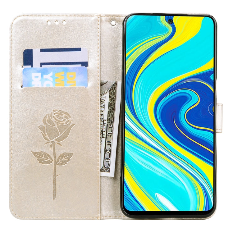 For Xiaomi Mi 10T Lite 5G Rose Embossed Horizontal Flip PU Leather Case with Holder & Card Slots & Wallet