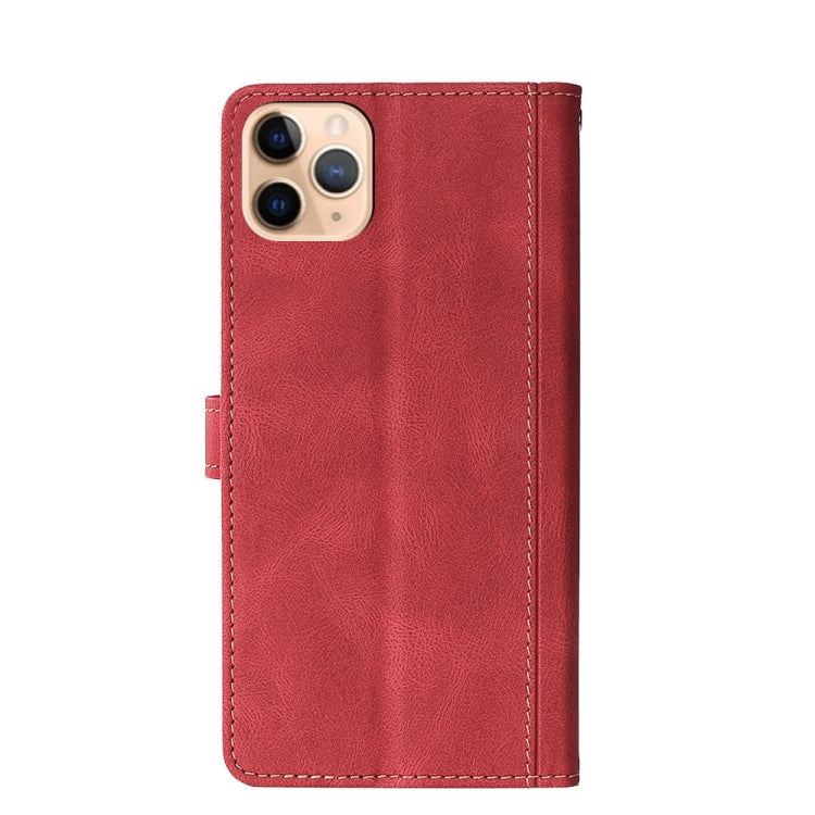 For iPhone 11 Pro Max Stitching Skin Feel Magnetic Buckle Horizontal Flip PU Leather Case with Holder & Card Slots & Wallet