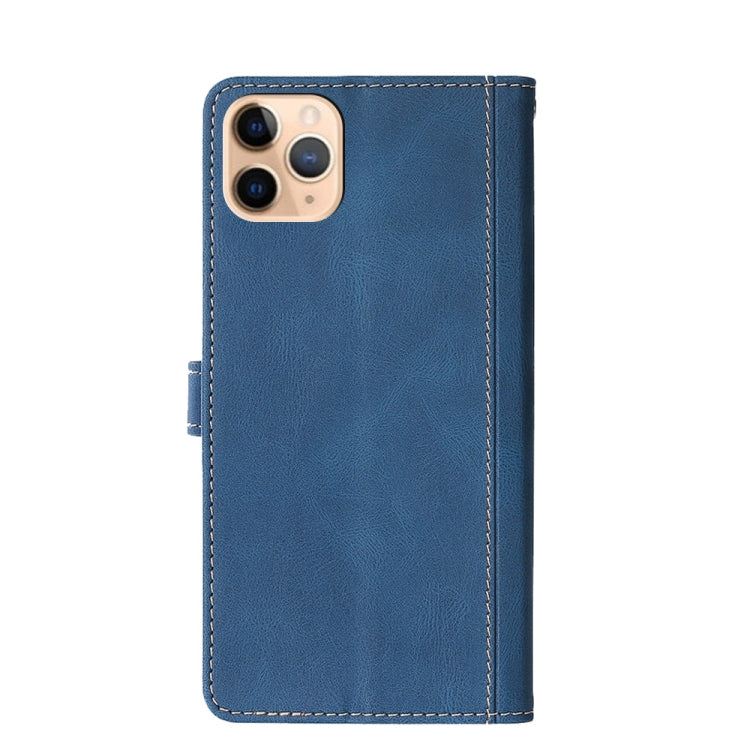 For iPhone 11 Pro Max Stitching Skin Feel Magnetic Buckle Horizontal Flip PU Leather Case with Holder & Card Slots & Wallet