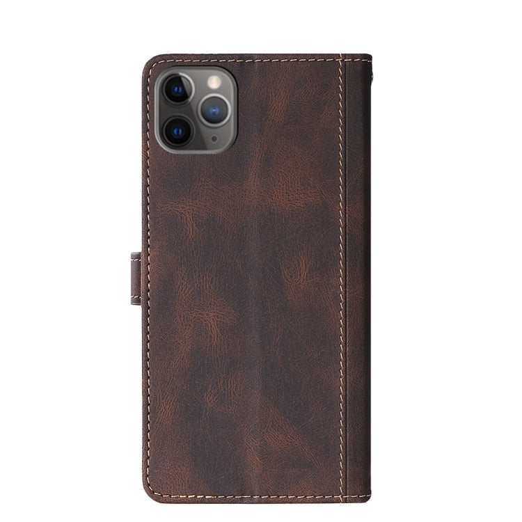 For iPhone 11 Pro Stitching Skin Feel Magnetic Buckle Horizontal Flip PU Leather Case with Holder & Card Slots & Wallet
