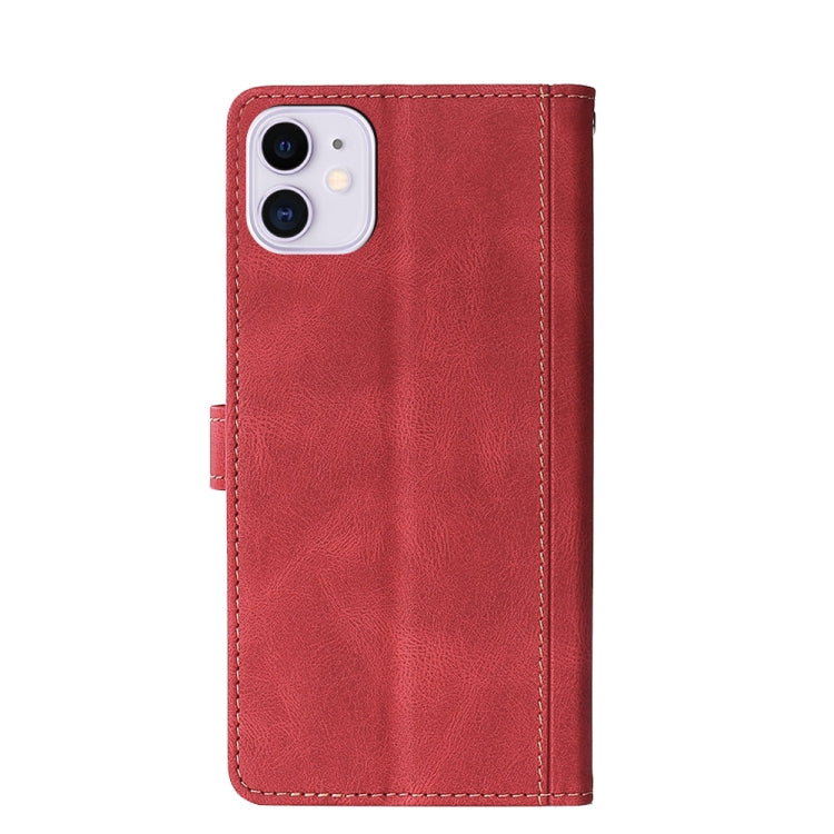 For iPhone 11 Stitching Skin Feel Magnetic Buckle Horizontal Flip PU Leather Case with Holder & Card Slots & Wallet