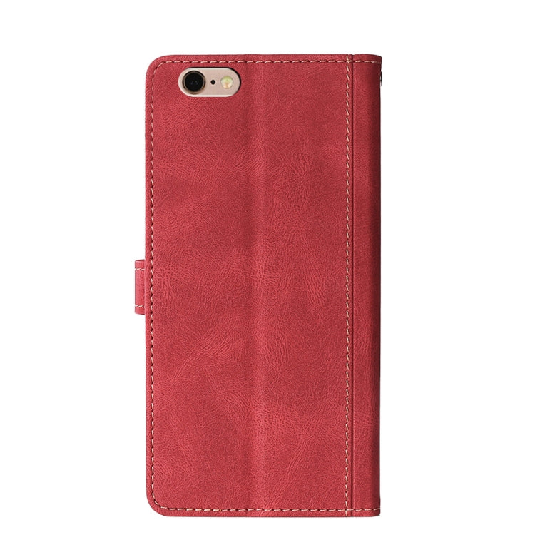 Stitching Skin Feel Magnetic Buckle Horizontal Flip PU Leather Case with Holder & Card Slots & Wallet For iPhone 6S Plus / 6 Plus