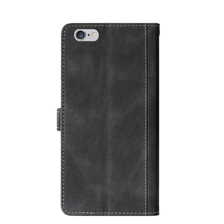 Stitching Skin Feel Magnetic Buckle Horizontal Flip PU Leather Case with Holder & Card Slots & Wallet For iPhone 6S / 6