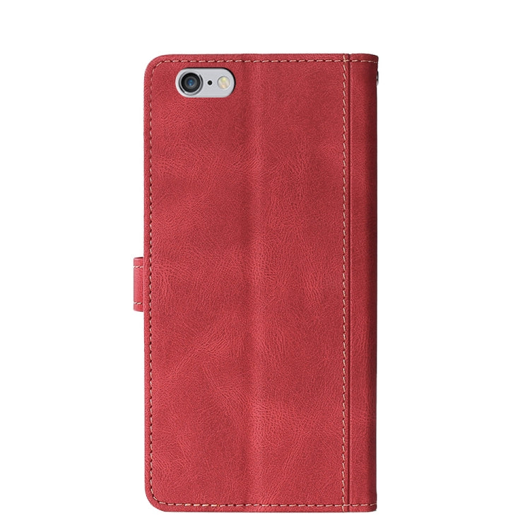 Stitching Skin Feel Magnetic Buckle Horizontal Flip PU Leather Case with Holder & Card Slots & Wallet For iPhone 6S / 6
