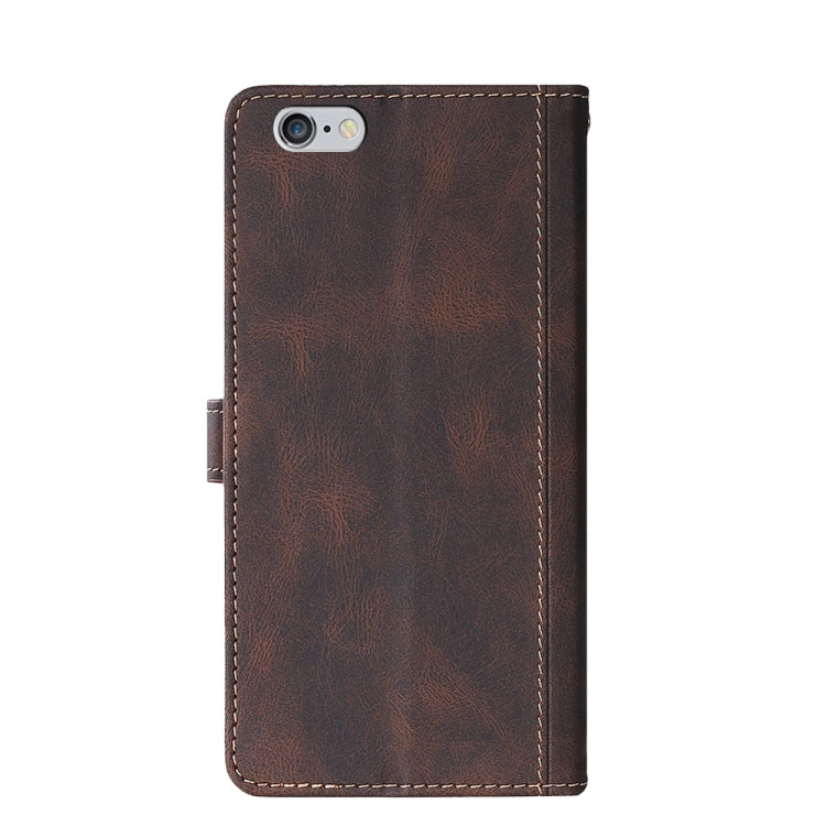 Stitching Skin Feel Magnetic Buckle Horizontal Flip PU Leather Case with Holder & Card Slots & Wallet For iPhone 6S / 6