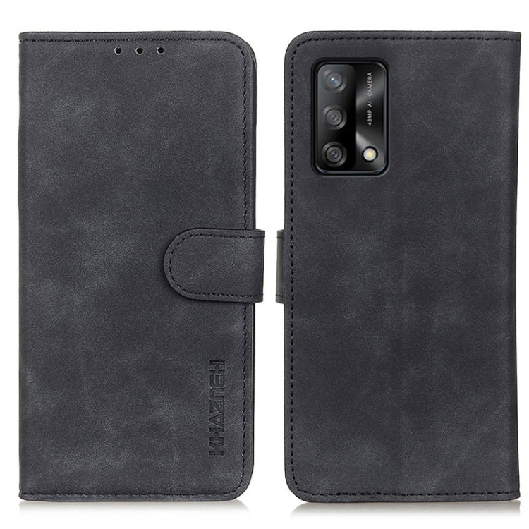 For OPPO A74 4G KHAZNEH Retro Texture Horizontal Flip Leather Case with Holder & Card Slots & Wallet