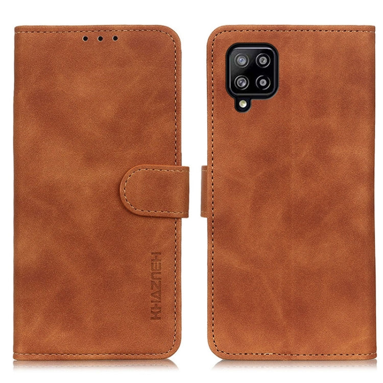 For Samsung Galaxy A22 4G(EU Version) KHAZNEH Retro Texture Horizontal Flip Leather Case with Holder & Card Slots & Wallet