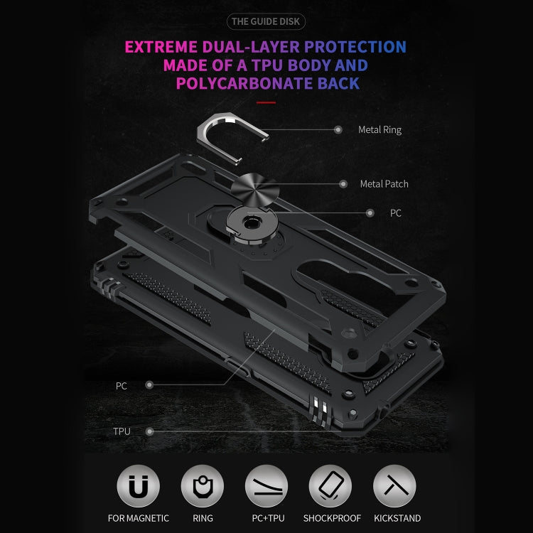 For Motorola Moto E7 Shockproof TPU + PC Protective Case with 360 Degree Rotating Holder