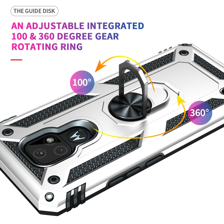 For Motorola Moto E7 Shockproof TPU + PC Protective Case with 360 Degree Rotating Holder