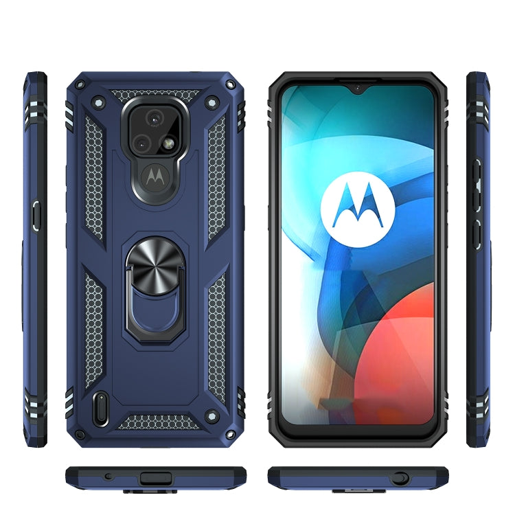 For Motorola Moto E7 Shockproof TPU + PC Protective Case with 360 Degree Rotating Holder