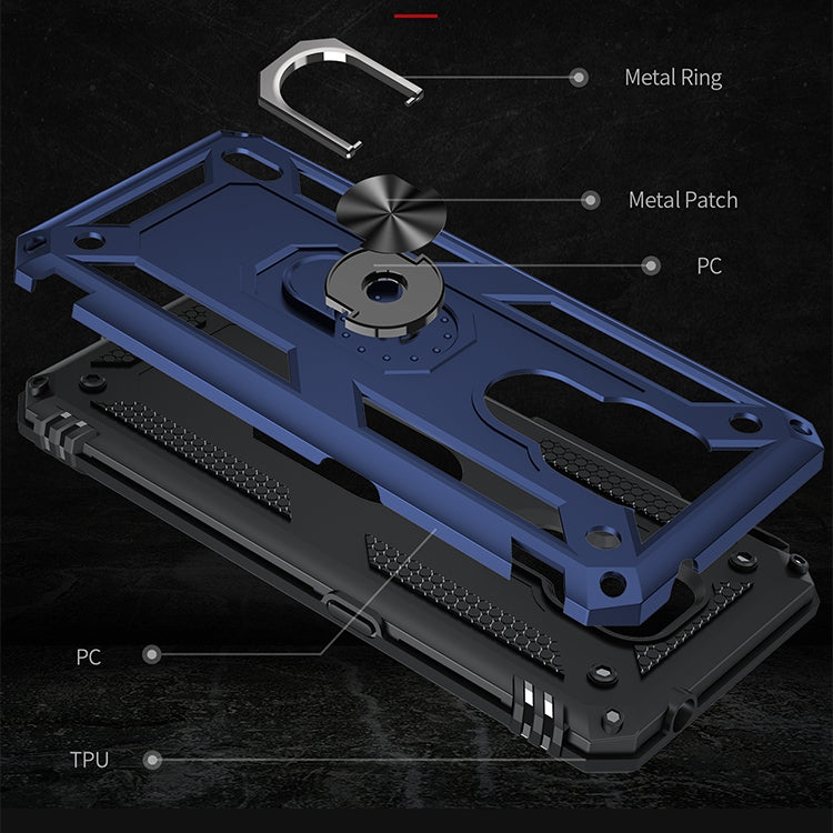 For Motorola Moto E7 Shockproof TPU + PC Protective Case with 360 Degree Rotating Holder