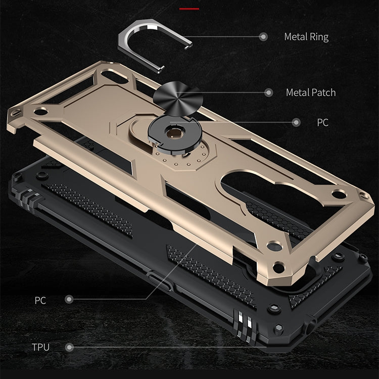 For Motorola Moto E7 Shockproof TPU + PC Protective Case with 360 Degree Rotating Holder