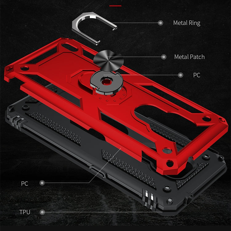 For Motorola Moto E7 Shockproof TPU + PC Protective Case with 360 Degree Rotating Holder