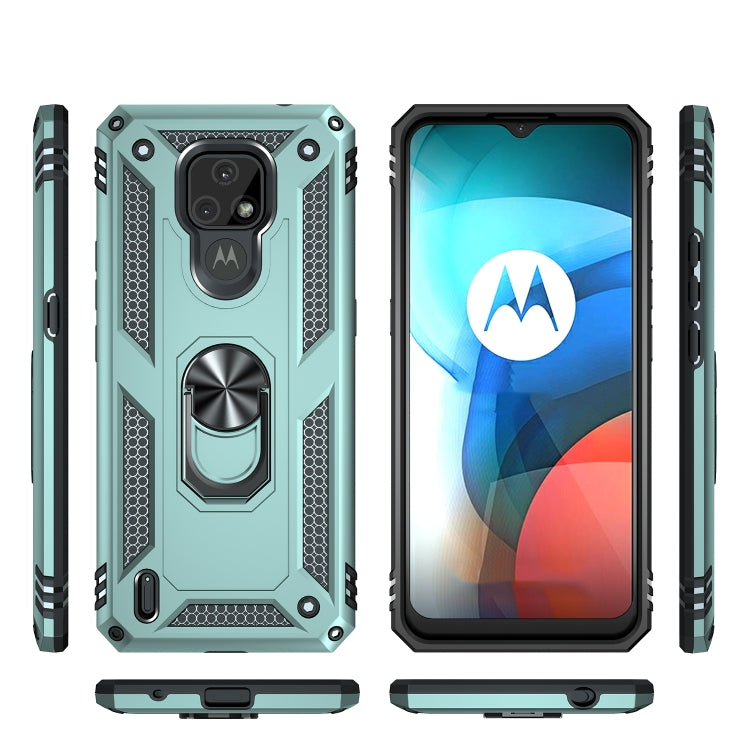 For Motorola Moto E7 Shockproof TPU + PC Protective Case with 360 Degree Rotating Holder