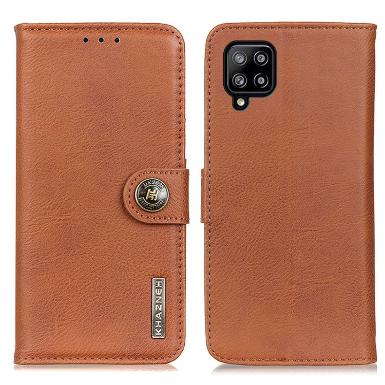 For Samsung Galaxy A22 4G(EU Version) KHAZNEH Cowhide Texture Horizontal Flip Leather Case with Holder & Card Slots & Wallet