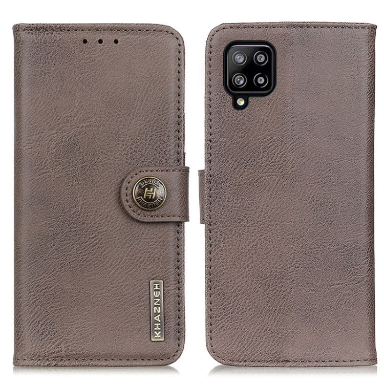 For Samsung Galaxy A22 4G(EU Version) KHAZNEH Cowhide Texture Horizontal Flip Leather Case with Holder & Card Slots & Wallet