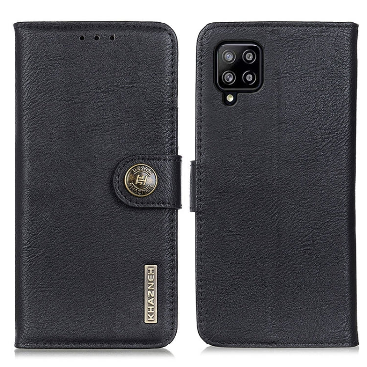 For Samsung Galaxy A22 4G(EU Version) KHAZNEH Cowhide Texture Horizontal Flip Leather Case with Holder & Card Slots & Wallet