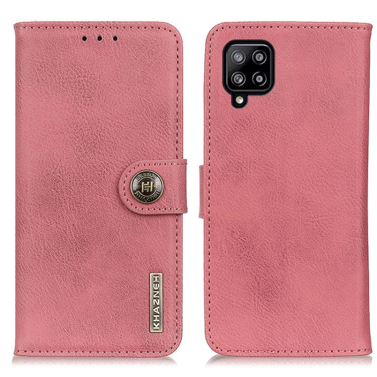 For Samsung Galaxy A22 4G(EU Version) KHAZNEH Cowhide Texture Horizontal Flip Leather Case with Holder & Card Slots & Wallet