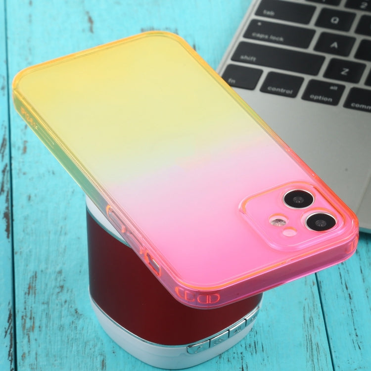 For iPhone 12 mini Straight Edge Gradient Color TPU Protective Case