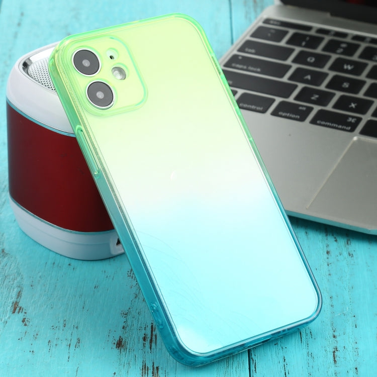 For iPhone 12 mini Straight Edge Gradient Color TPU Protective Case