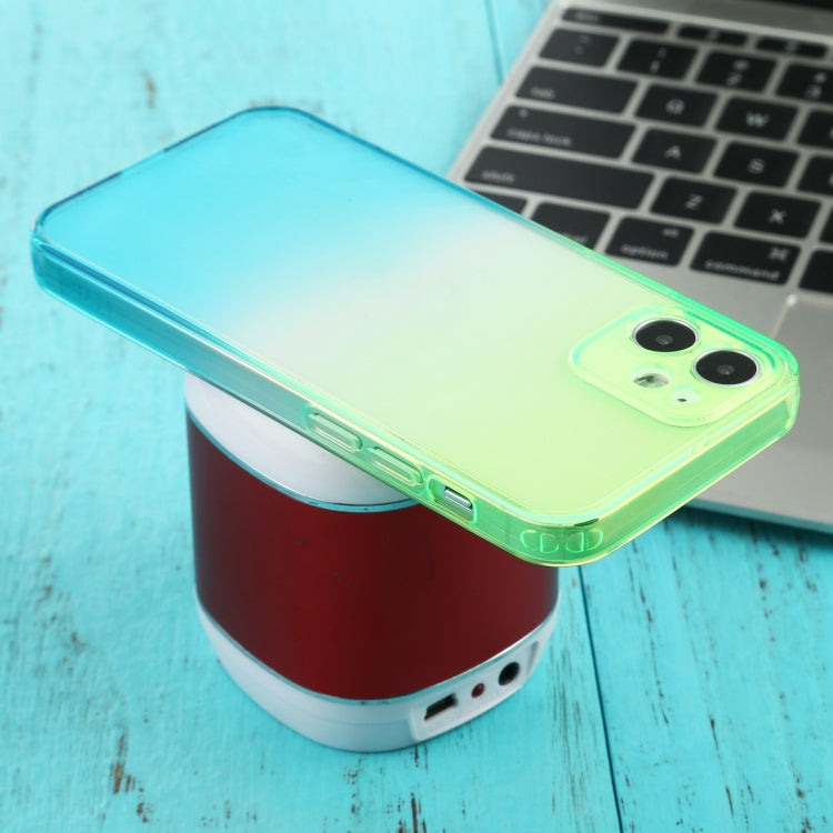For iPhone 12 mini Straight Edge Gradient Color TPU Protective Case