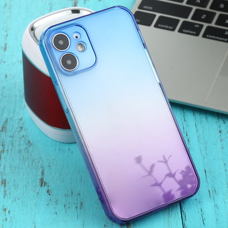 For iPhone 12 mini Straight Edge Gradient Color TPU Protective Case