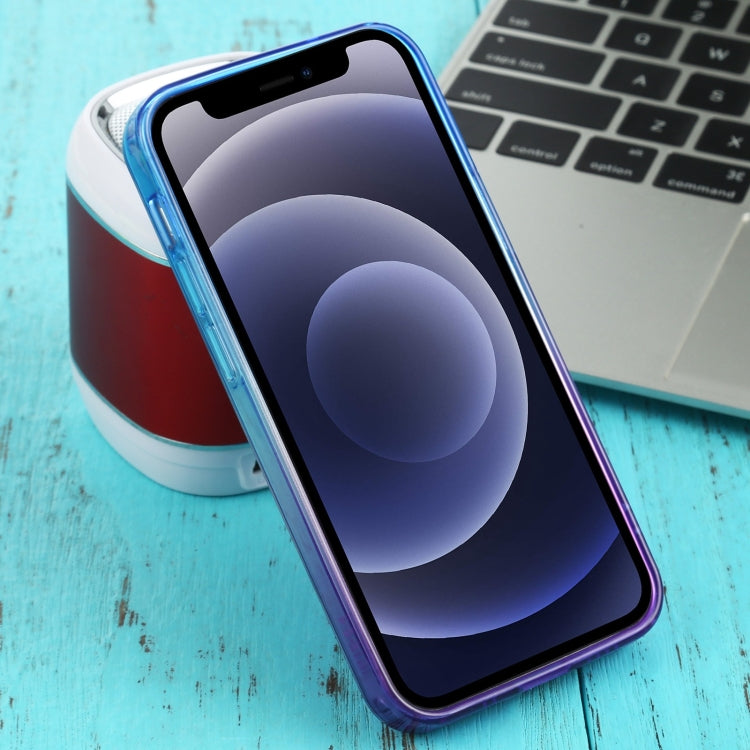 For iPhone 12 mini Straight Edge Gradient Color TPU Protective Case
