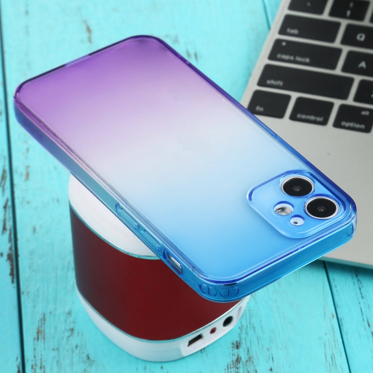 For iPhone 12 mini Straight Edge Gradient Color TPU Protective Case